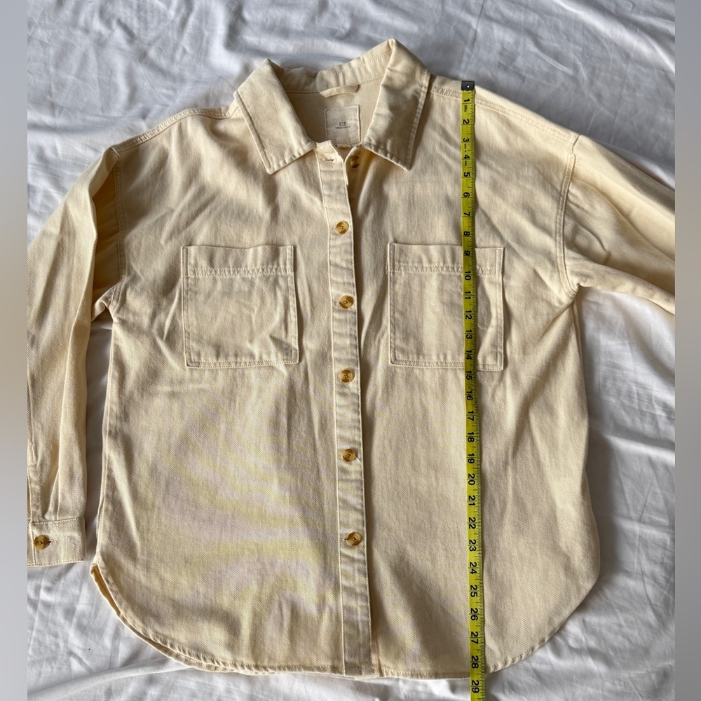 Thread & Supply Cream Lightweight Shirt Jacket women size L - Picture 7 of 9